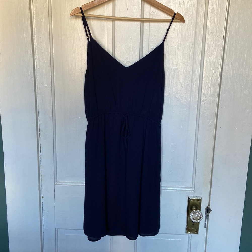 Aritzia Babaton navy blue dress